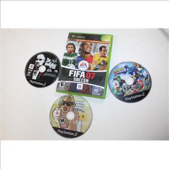 Bulk Lot  Of Cd's With A Cd Player , Playstation 2 Video Games And One Xbox Game