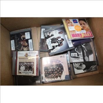 Bulk Lot  Of Cd's With A Cd Player , Playstation 2 Video Games And One Xbox Game