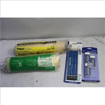 Bulk Lot, Pens, Books, Pet Dish, Ligher And More