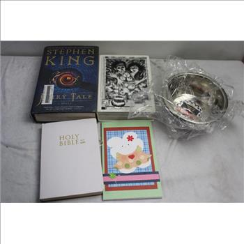 Bulk Lot, Pens, Books, Pet Dish, Ligher And More
