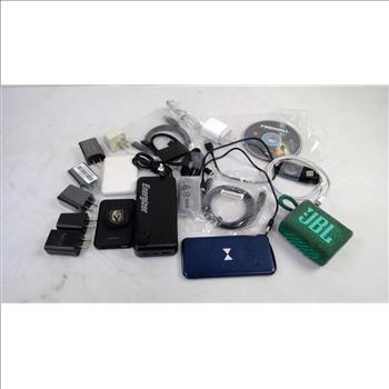 Bulk Lot Powerbank, Jbl Speaker, Cables Adapters, And More