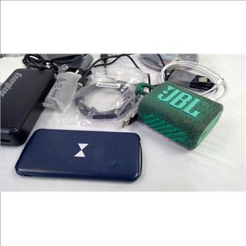 Bulk Lot Powerbank, Jbl Speaker, Cables Adapters, And More