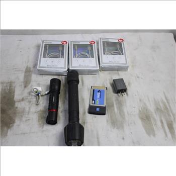 Bulk Lot, Speakers, Flashlight, Lightning Cable And More