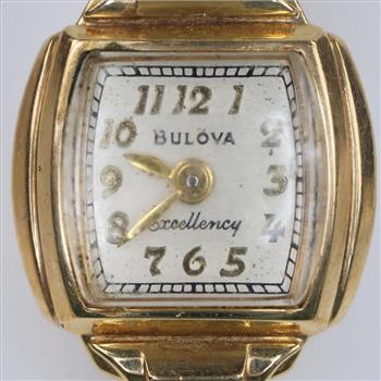 Bulova 10kt GF Case Watch