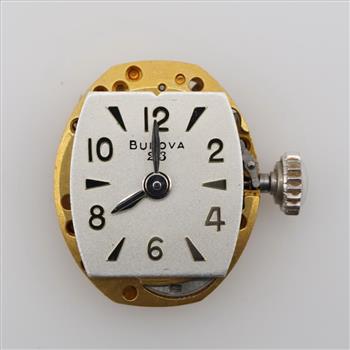 Bulova 10kt White RGP Diamond Accent Watch