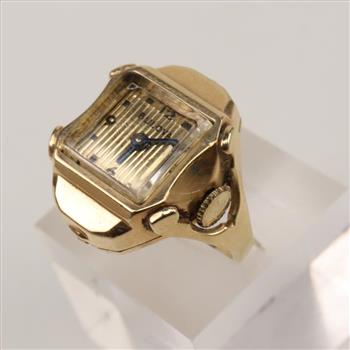 Bulova 14kt Gold Excellency Watch Ring