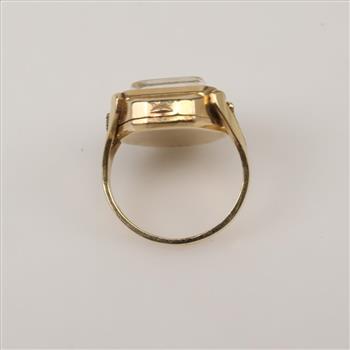 Bulova 14kt Gold Excellency Watch Ring