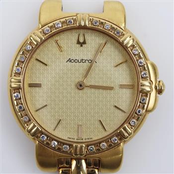 Bulova Accutron 20kt GP Diamond Watch