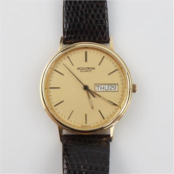 Bulova Accutron P7 14kt Gold Watch