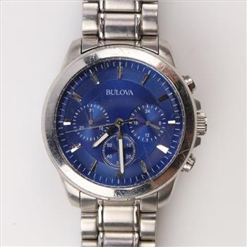 Bulova Chronograph Blue Dial Watch