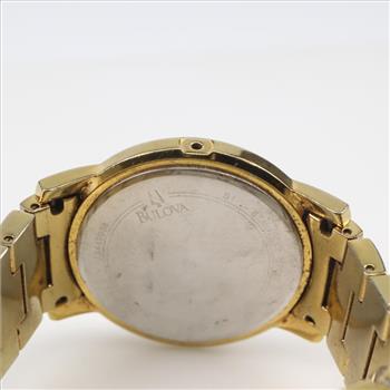 Bulova Crystal Stainless Steel Watch