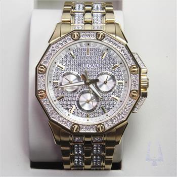 Bulova Crystal Studded Watch