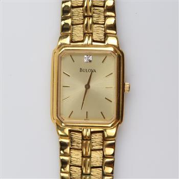 Bulova Diamond Accented Dial Watch