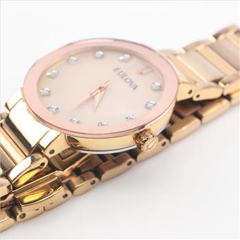 Bulova Futuro Rose Tone Stainless Steel Watch