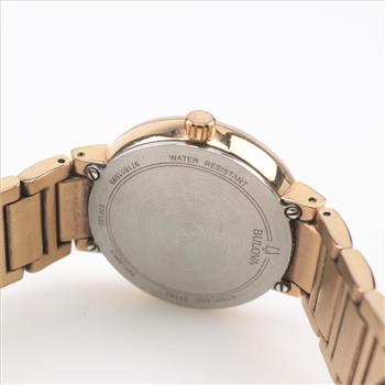 Bulova Futuro Rose Tone Stainless Steel Watch