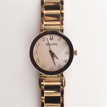 Bulova Futuro Rose Tone Stainless Steel Watch