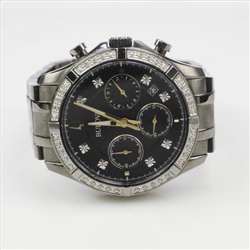 Bulova Gunmetal Chronograph Watch