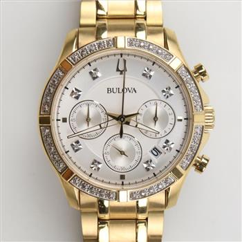 Bulova Metallic Chronograph Bracelet Watch