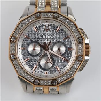 Bulova Octava Crystal Chronograph Watch