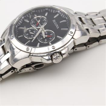 Bulova Silver Tone Stainless Steel Bracelet Watch