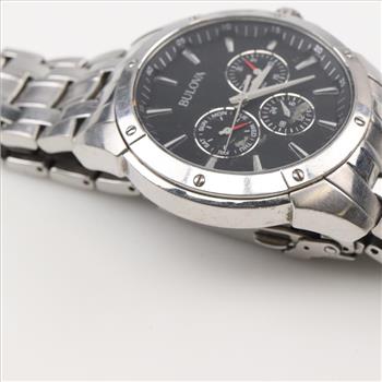 Bulova Silver Tone Stainless Steel Bracelet Watch