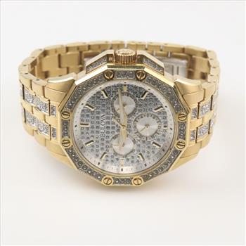 Bulova Two Tone Octava Chronograph Watch