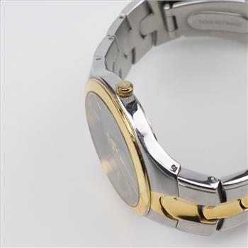 Bulova Two-tone Black Dial Watch