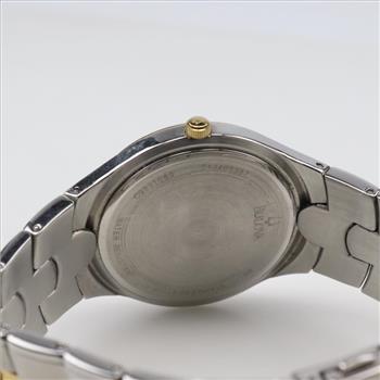 Bulova Two-tone Black Dial Watch