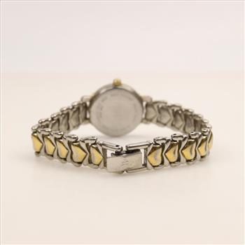 Bulova Two-tone Heart Link Watch