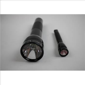 Bushnell 60x40 Binoculars With MAG-LITE, Schwinn Flashlights In Camera Bag, 5 Pieces