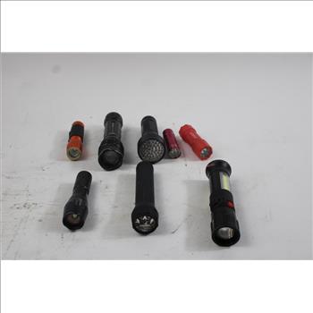 Bushnell Binoculars And Assorted Flashlights 10+ Pieces