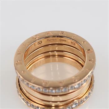 Bvlgari 18kt Gold .53ctTW Diamond B. Zero 1 Ring - Evaluated By Our Certified Gemologist-AGS/GIA