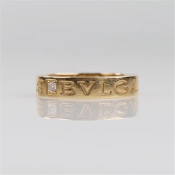 Bvlgari 18kt Gold Diamond B. Zero 1 Ring