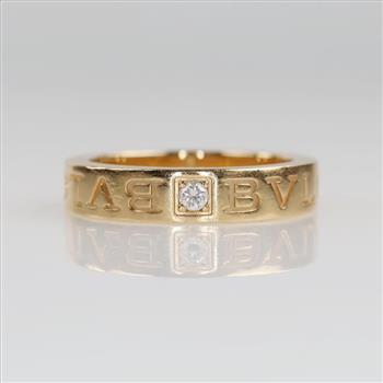 Bvlgari 18kt Gold Diamond B. Zero 1 Ring