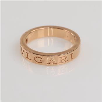 Bvlgari 18kt Rose Gold Diamond B. Zero 1 Ring-Evaluated By Our Certified Gemologist-AGS/GIA