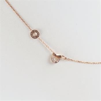 Bvlgari 18kt Rose Gold Divas Dream Necklace With Diamond Pendant-Evaluated By Certified Gemologist