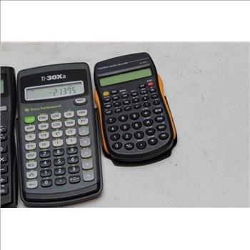 Caliber, Casio, Texas Instruments Calculators 4 Pieces