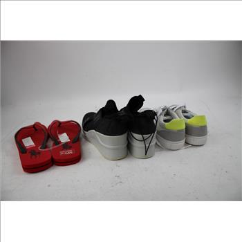 Calvin Klein, DKNY, Ralph Lauren Polo Women's Sneakers And Men's Flip-Flops, 3 Pieces