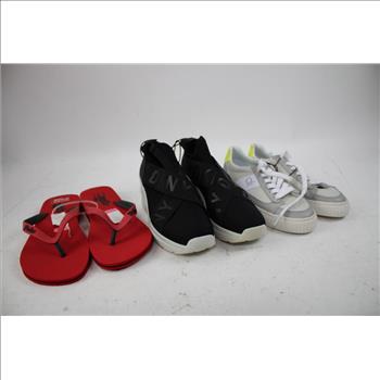 Calvin Klein, DKNY, Ralph Lauren Polo Women's Sneakers And Men's Flip-Flops, 3 Pieces