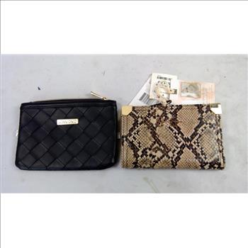 Calvin Klein, Joan & David, And More Handbags, Zipper Wallets Bulk Lot, 6 Pieces