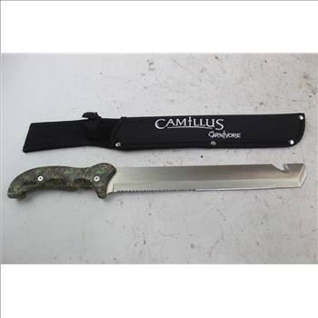 Camillus Titanium Bonded Canivore Fixed Blade Knife And Sheath