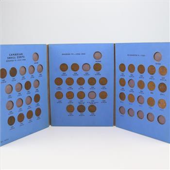 Canadian Small Cent Collection Booklet, 30+ Coins