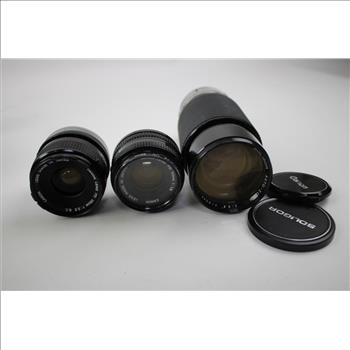 Canon AE-1 Camera, Canon FD Camera Lenses, Canon Speedlite, 5 Pieces