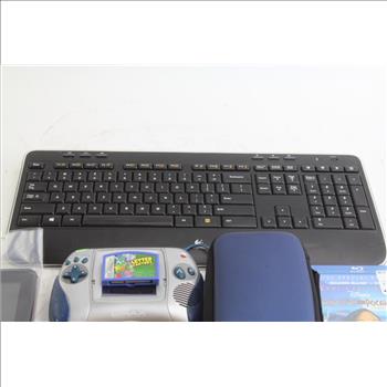 Canon Camcorder, Logitech Keyboard, Pocahontas Blu-Ray, And More 10 Pieces