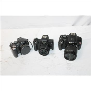 Canon Digital Camera Lot - 3 Cameras