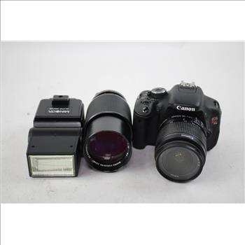 Canon EOS Rebel T3i DSLR Camera With Canon Bag & Accessories