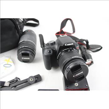 Canon EOS Rebel T5 Digital Camera With Case And Accessories