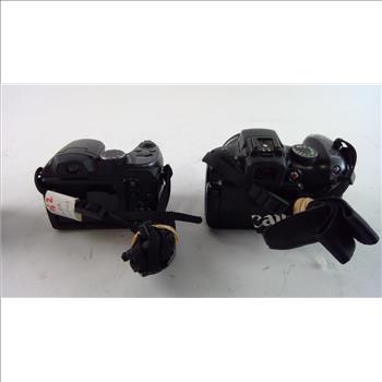 Canon & GE Cameras + Quantaray Lens, 3 Pieces