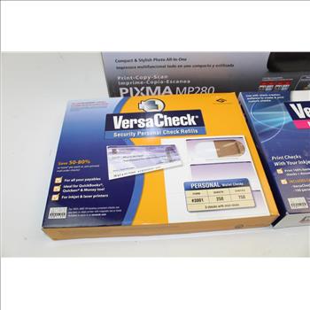 Canon Pixma Printer, Versaink Magnetic Ink, & Versacheck Check Printing Set; 3 Pieces