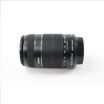 Canon Zoom Lens EFS 55-250mm With  Camera Bag